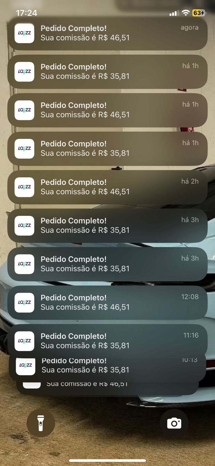 Comissões de R$ 46,51 sem parar